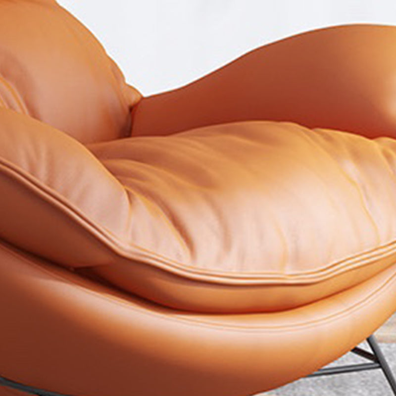 26.77" L x 37.40" W x 34.64" H Reclining Armless Lounge Chair with Sewn Pillow Back