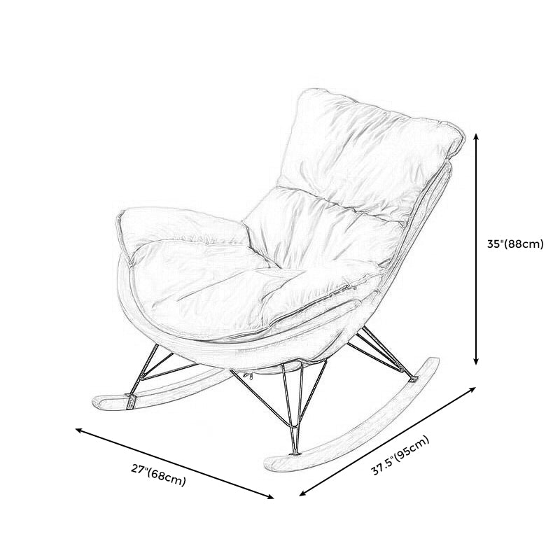 26.77" L x 37.40" W x 34.64" H Reclining Armless Lounge Chair with Sewn Pillow Back