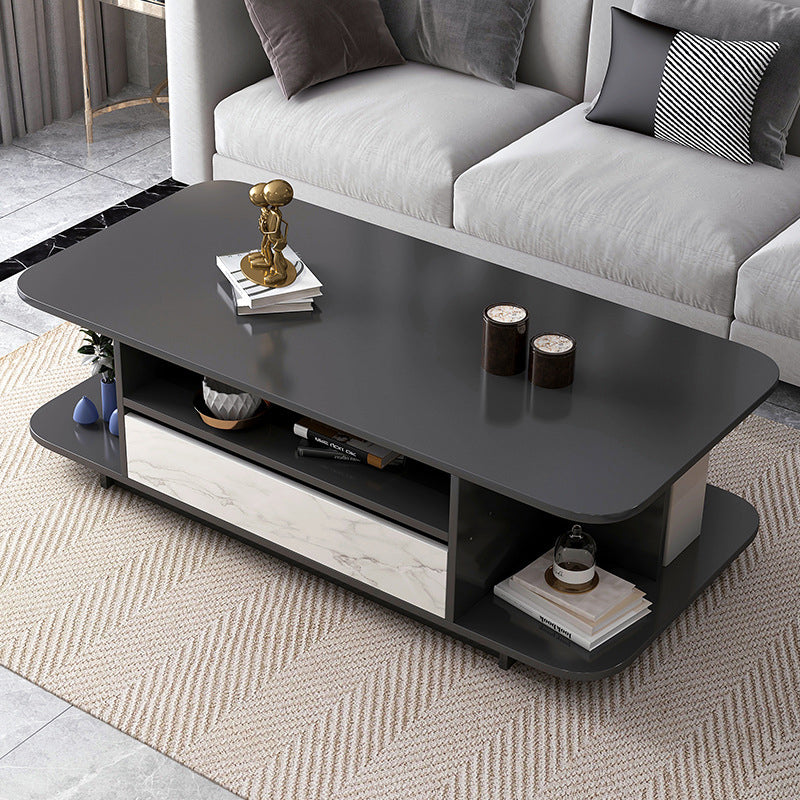 Modern Tray Top Coffee Table Wooden 4 Legs Cocktail Table for Home