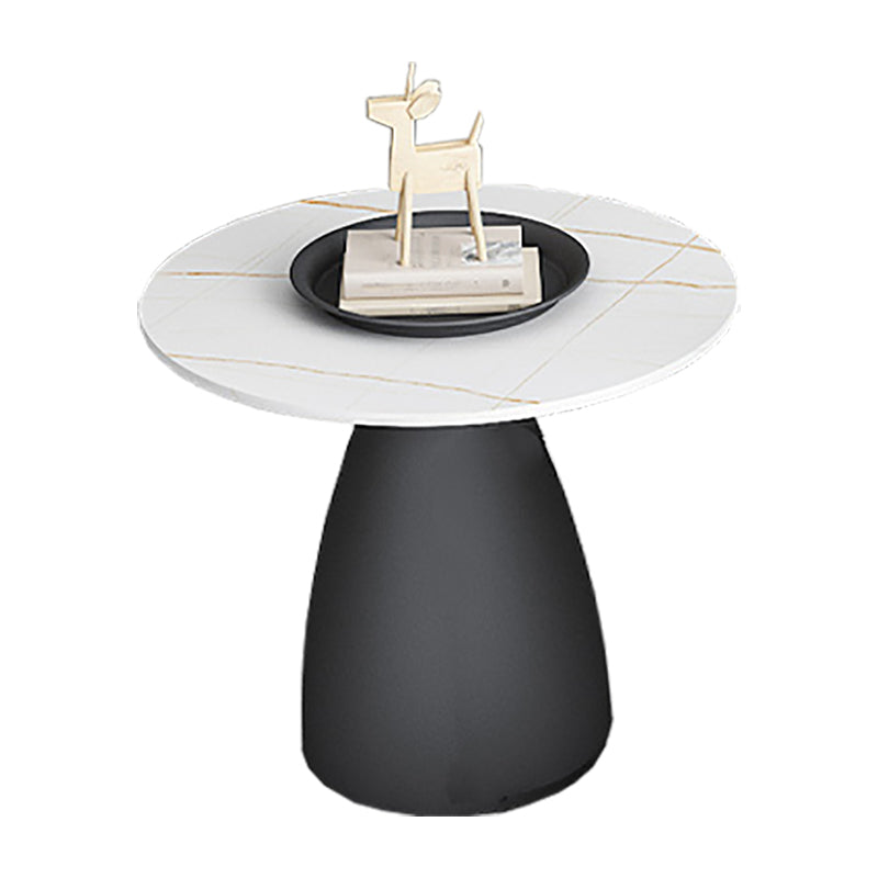 Slate 1 Single Modern Coffee Table Iron Pedestal Cocktail Table