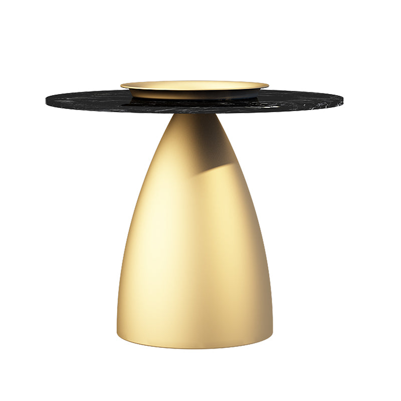 Slate 1 Single Modern Coffee Table Iron Pedestal Cocktail Table