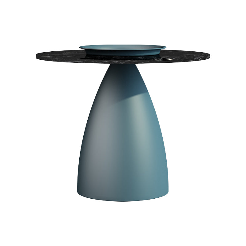 Slate 1 Single Modern Coffee Table Iron Pedestal Cocktail Table