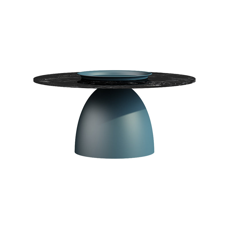 Slate 1 Single Modern Coffee Table Iron Pedestal Cocktail Table