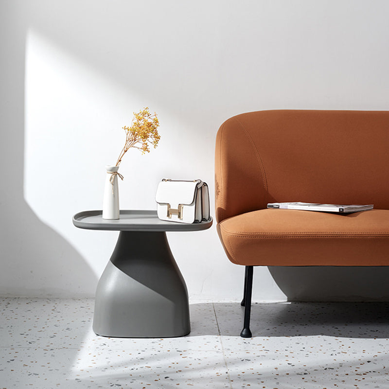 1 Single Modern Plastic Round Coffee Table Pedestal Cocktail Table