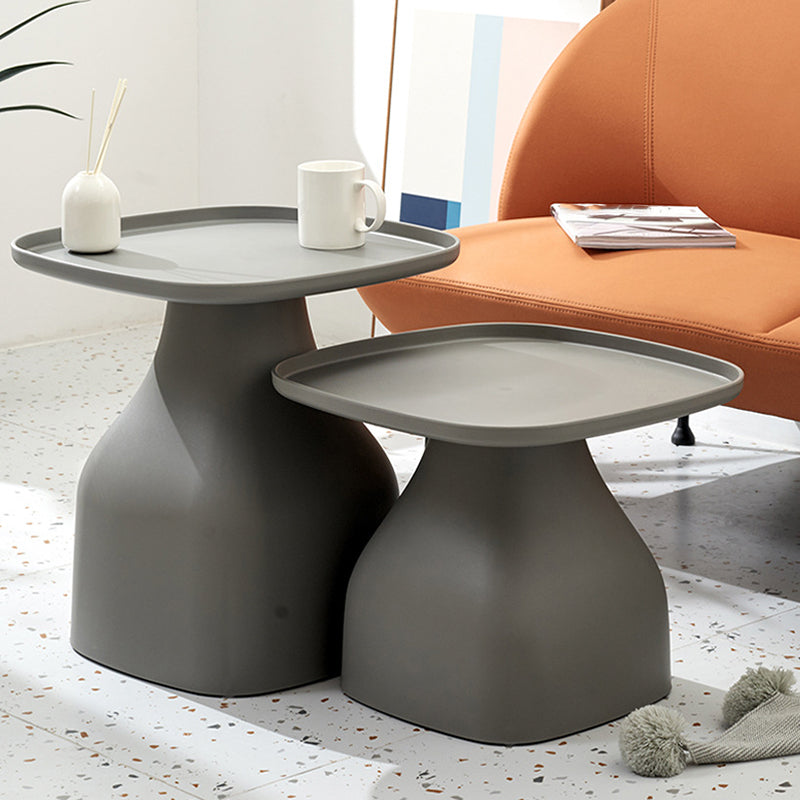 1 Single Modern Plastic Round Coffee Table Pedestal Cocktail Table