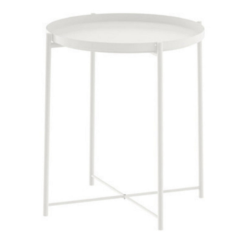 1 Single Modern Round Metal Coffee Table with Four Legs for Living Room