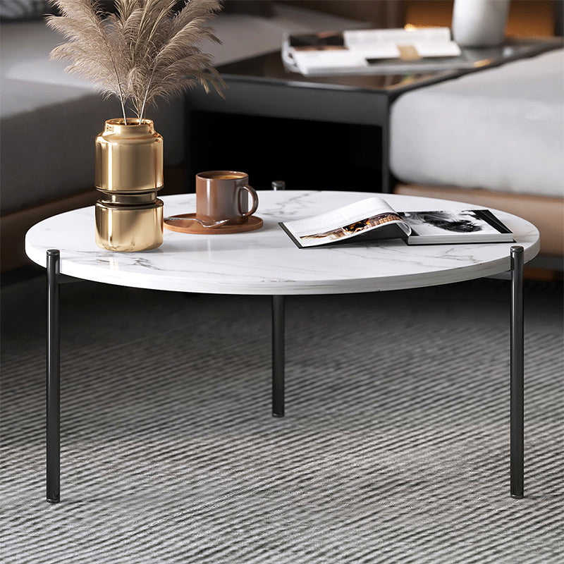 Round  Coffee Table  Contemporary 3 Legs  Cocktail Table for Home