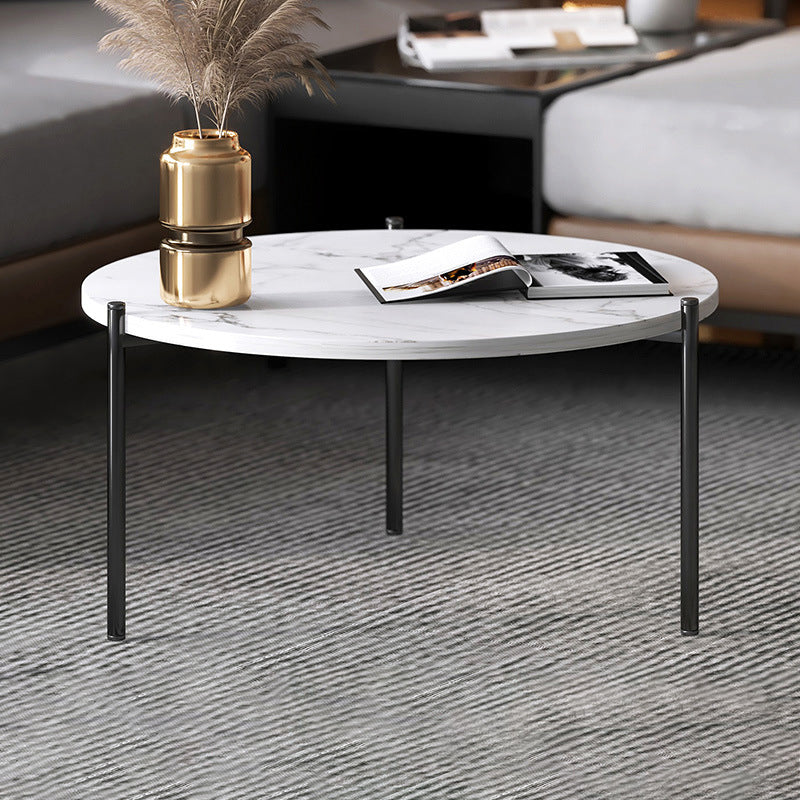 Round  Coffee Table  Contemporary 3 Legs  Cocktail Table for Home