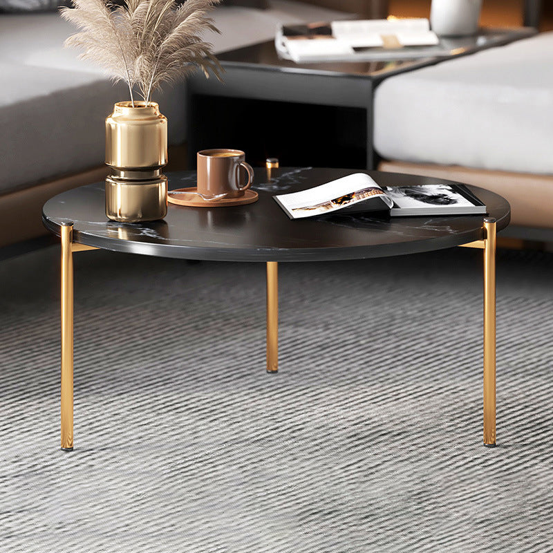 Round  Coffee Table  Contemporary 3 Legs  Cocktail Table for Home