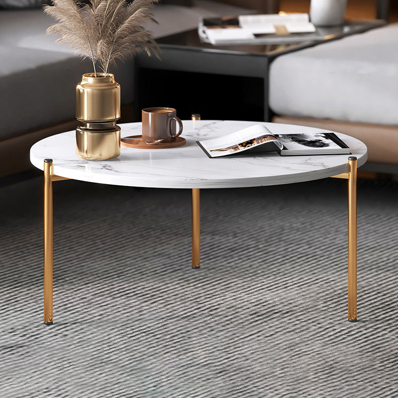 Round  Coffee Table  Contemporary 3 Legs  Cocktail Table for Home