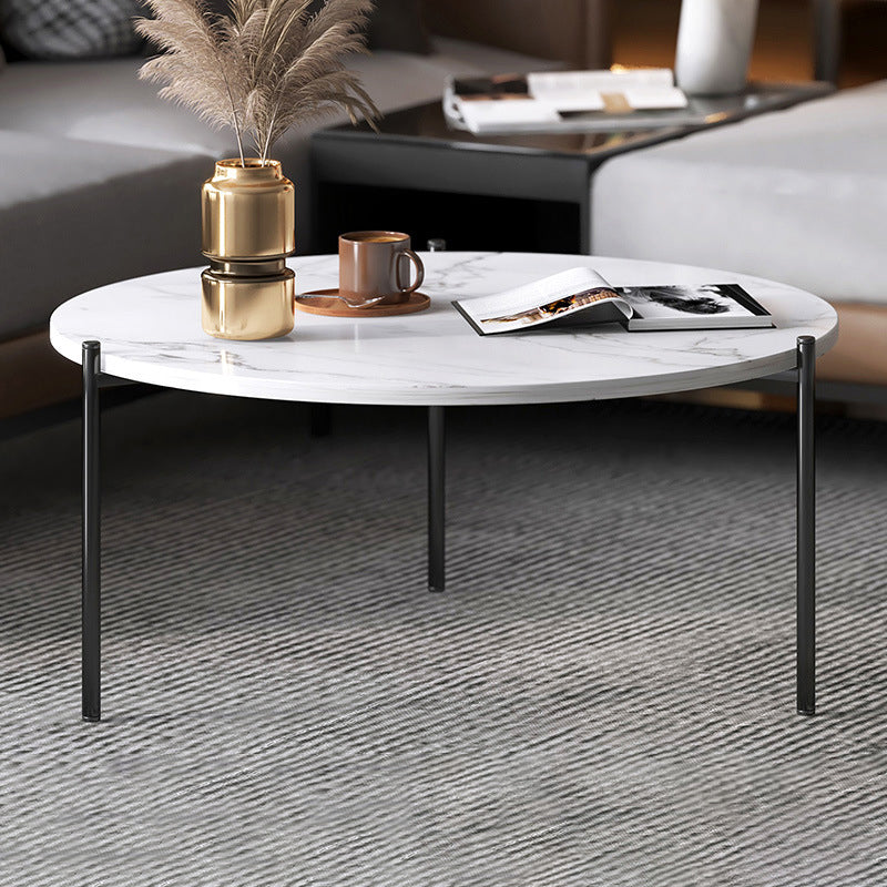 Round  Coffee Table  Contemporary 3 Legs  Cocktail Table for Home