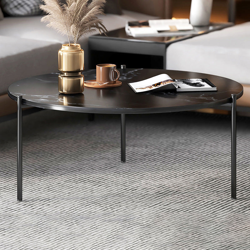 Round  Coffee Table  Contemporary 3 Legs  Cocktail Table for Home