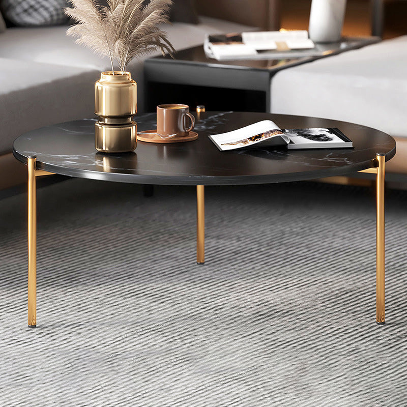 Round  Coffee Table  Contemporary 3 Legs  Cocktail Table for Home