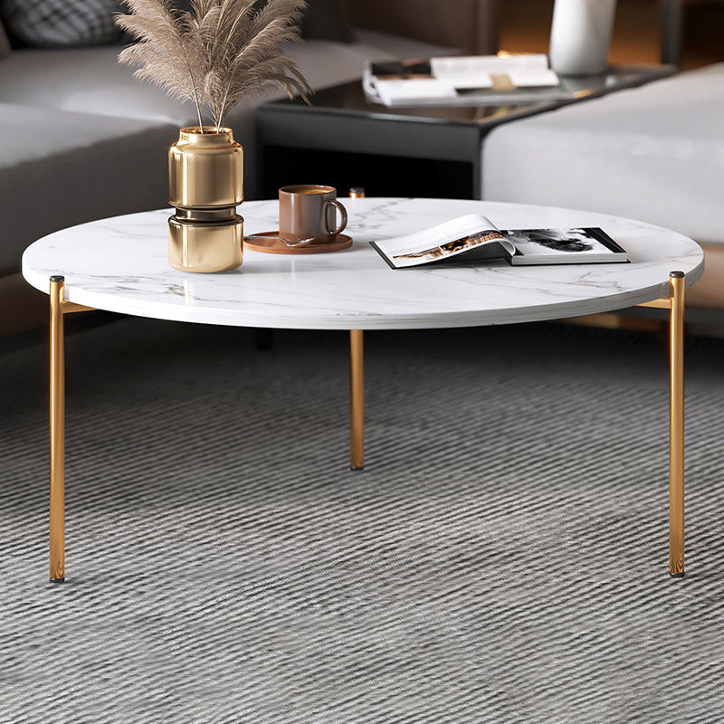 Round  Coffee Table  Contemporary 3 Legs  Cocktail Table for Home