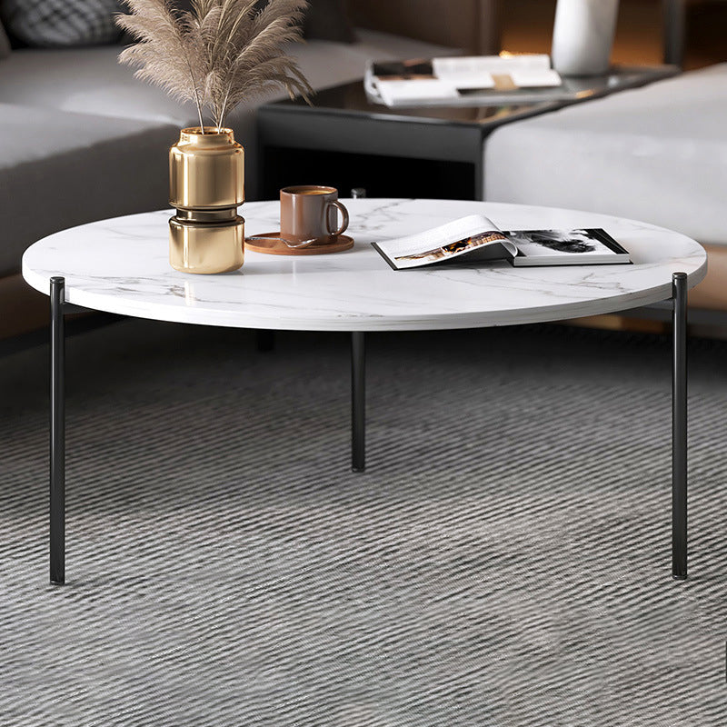 Round  Coffee Table  Contemporary 3 Legs  Cocktail Table for Home