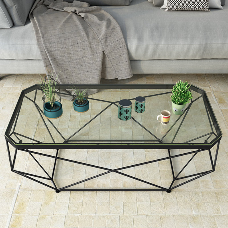 Contemporary Glass Cocktail Table Frame Coffee Table  for Dining Room