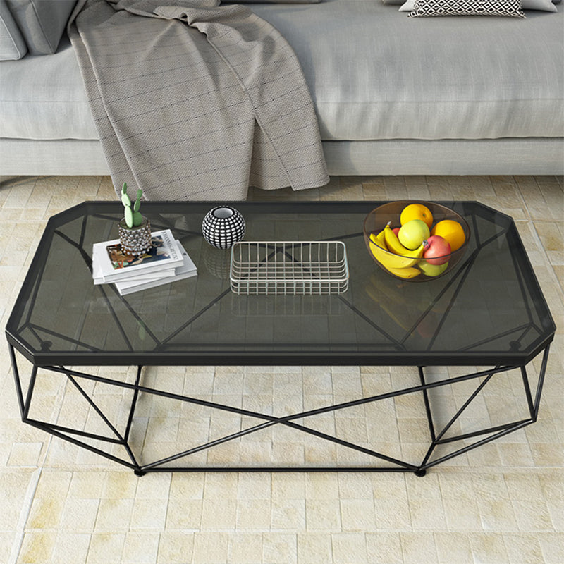 Contemporary Glass Cocktail Table Frame Coffee Table  for Dining Room