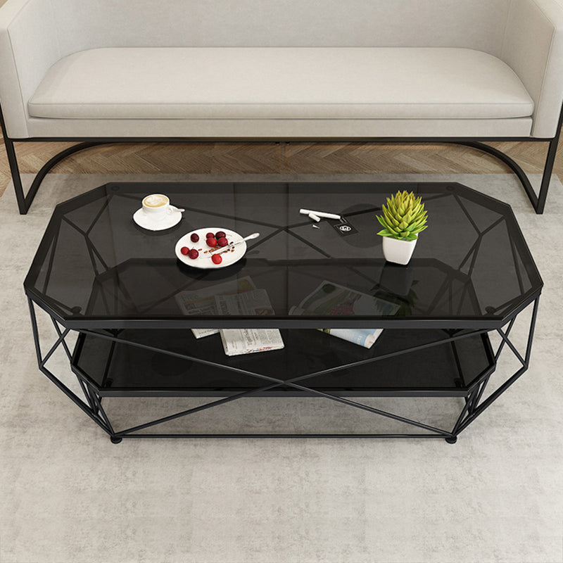 Contemporary Glass Cocktail Table Frame Coffee Table  for Dining Room