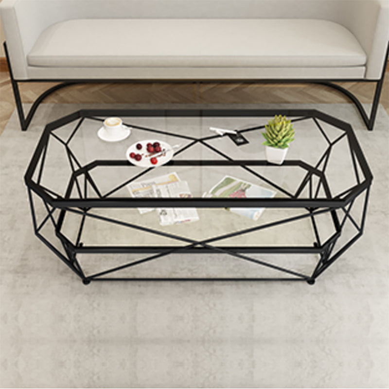 Contemporary Glass Cocktail Table Frame Coffee Table  for Dining Room
