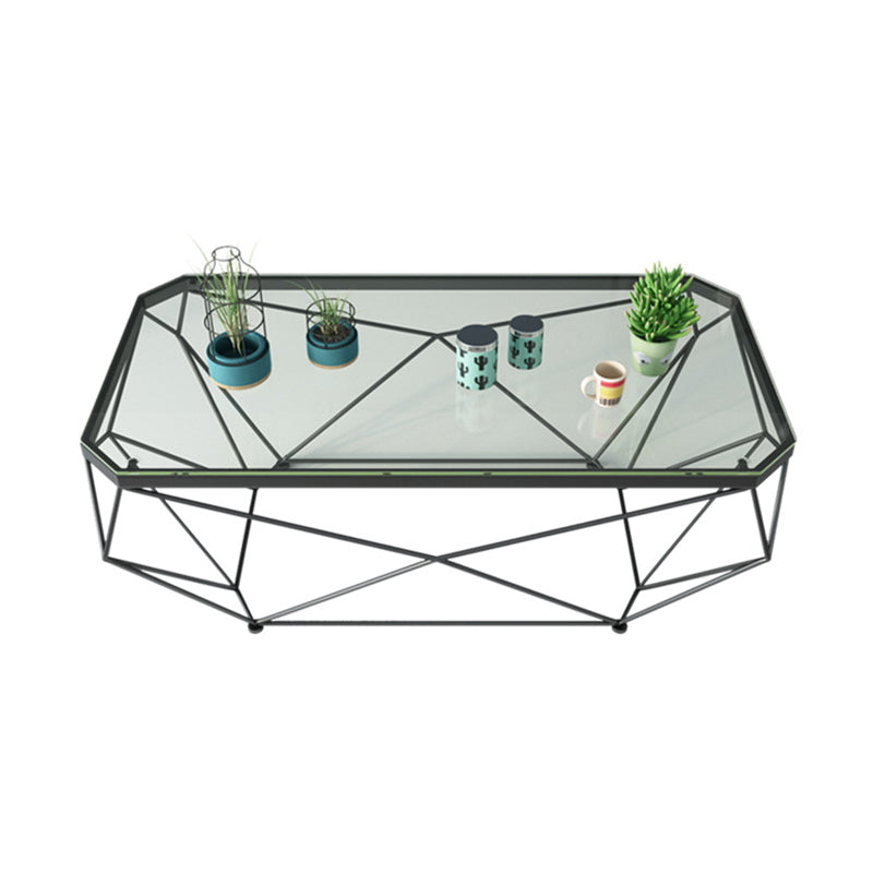 Contemporary Glass Cocktail Table Frame Coffee Table  for Dining Room
