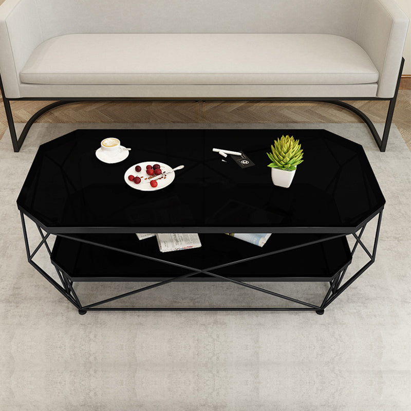 Contemporary Glass Cocktail Table Frame Coffee Table  for Dining Room