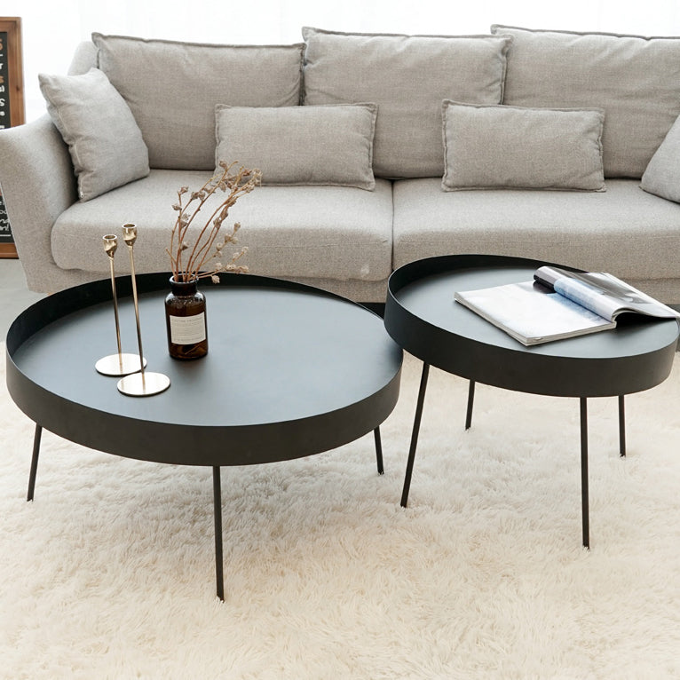 Geometric Metal Coffee Table Modern 4 Legs 15.7''/23.6''/31.5'' Cocktail Table