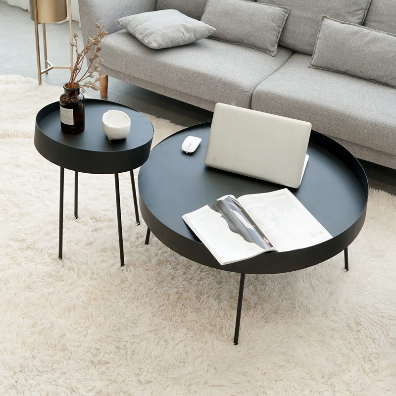Geometric Metal Coffee Table Modern 4 Legs 15.7''/23.6''/31.5'' Cocktail Table