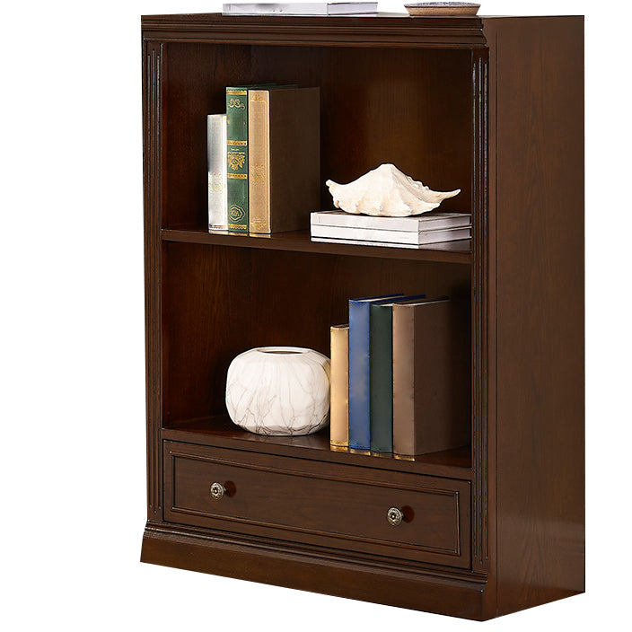 Wooden Closed Back Standard Bookcase Contemporary Style Bookshelf for Home Office