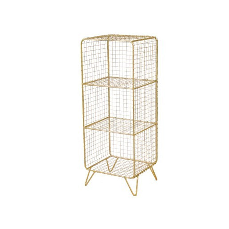 Modern Style Bookcase Vertical Metal Closed Back Bookshelf for Home