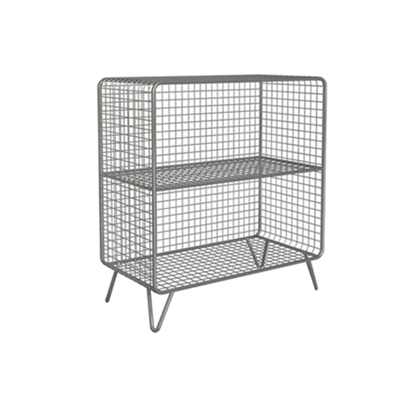 Modern Style Bookcase Vertical Metal Closed Back Bookshelf for Home