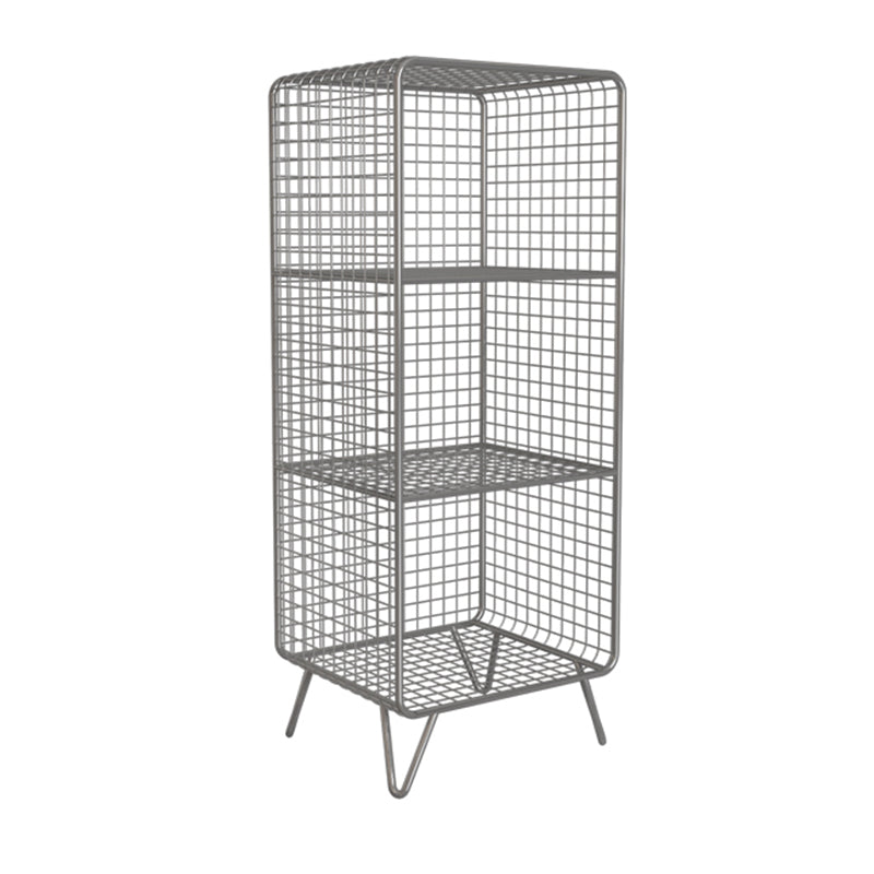 Modern Style Bookcase Vertical Metal Closed Back Bookshelf for Home