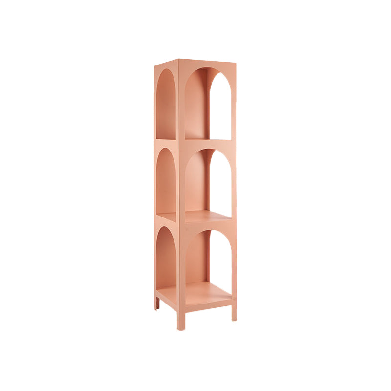 Modern Style Bookcase 13.78" Wide Metal Closed Back Bookshelf for Home