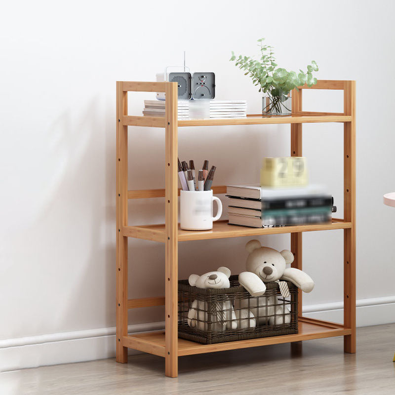 3/4/5-Shelf Manufactured Bookshelf Wood Etagere Natural Scandinavian Vertical Bookcase