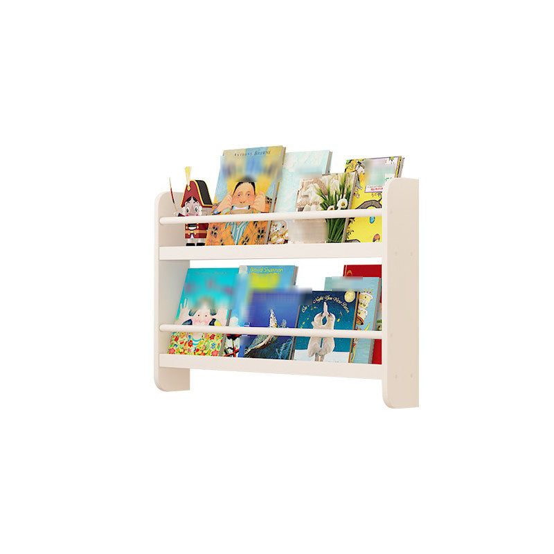 Pine Wood Wall Unit Bookshelf Scandinavian Vertical Bookcase for Home