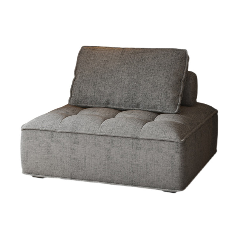 Faux leather Parsons Chair Removable Cushions Armless Chair for Living Room