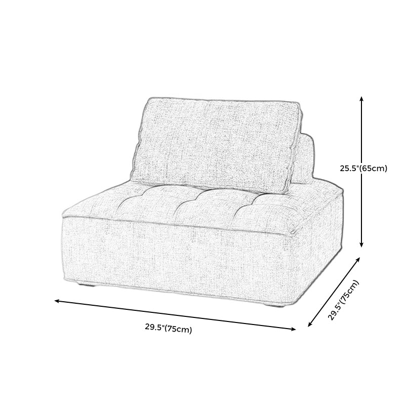 Faux leather Parsons Chair Removable Cushions Armless Chair for Living Room