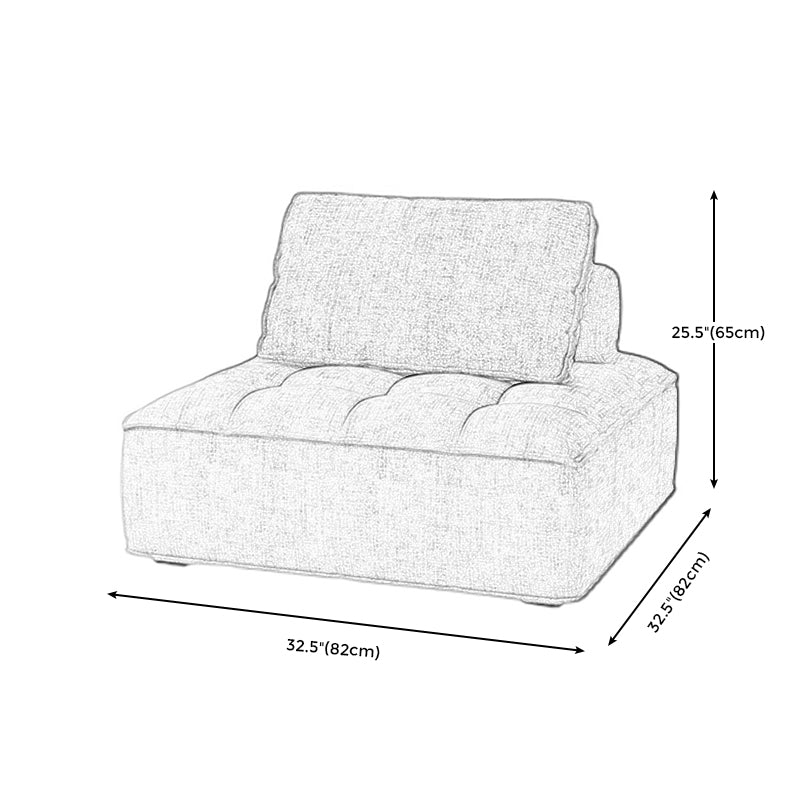 Faux leather Parsons Chair Removable Cushions Armless Chair for Living Room