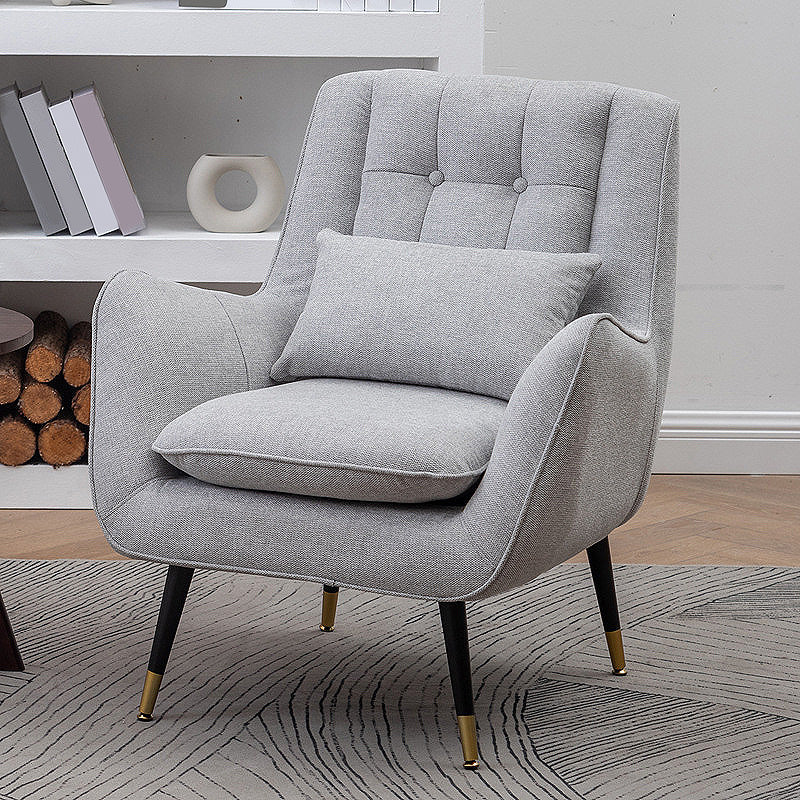 Scandinavian 30.7" Wide Accent Armchair with Basic Four Legs and Tufted Back