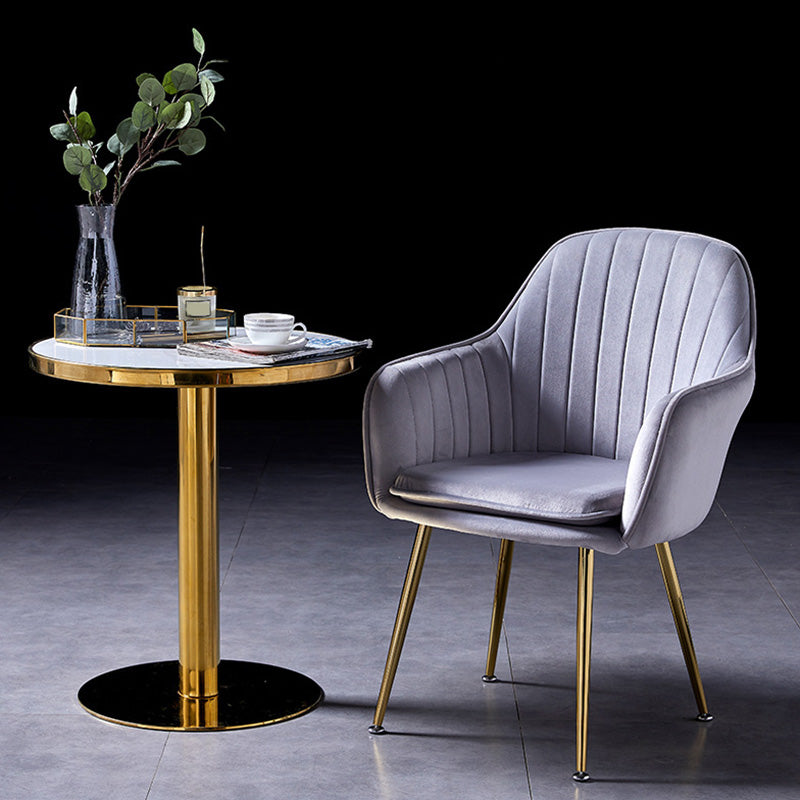 23.6"Wide Solid Color Armchair with Basic Four Legs for Bedroom