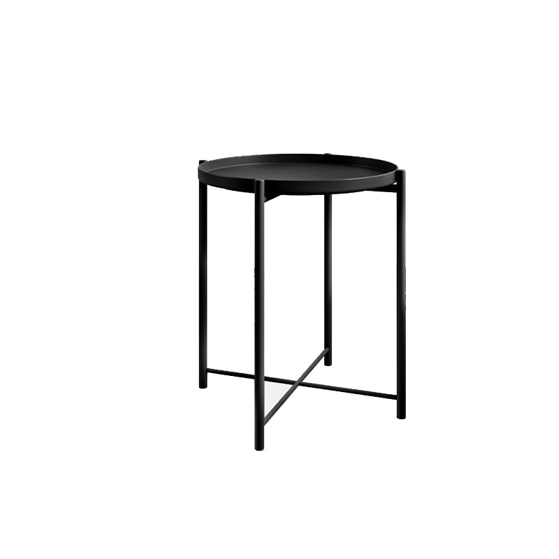 Nordic Round Metal Storage End Table 16.54" x 16.54" x 20.47" Sofa Side Table