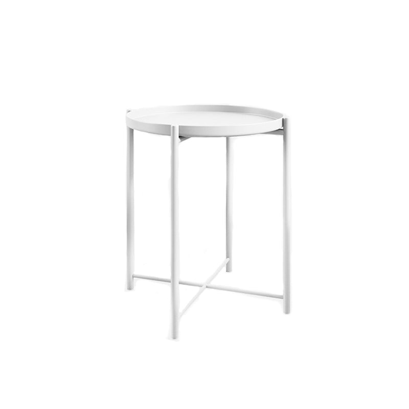 Nordic Round Metal Storage End Table 16.54" x 16.54" x 20.47" Sofa Side Table