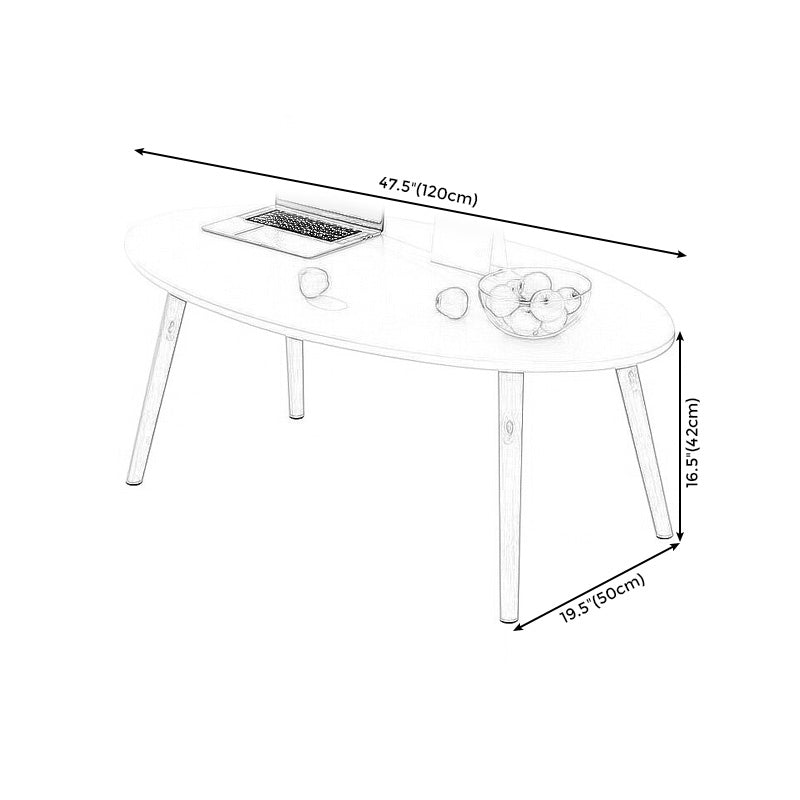 4 Legs Base Design Wood Color Solid Wood White/wood-based Panel Top Coffee Table
