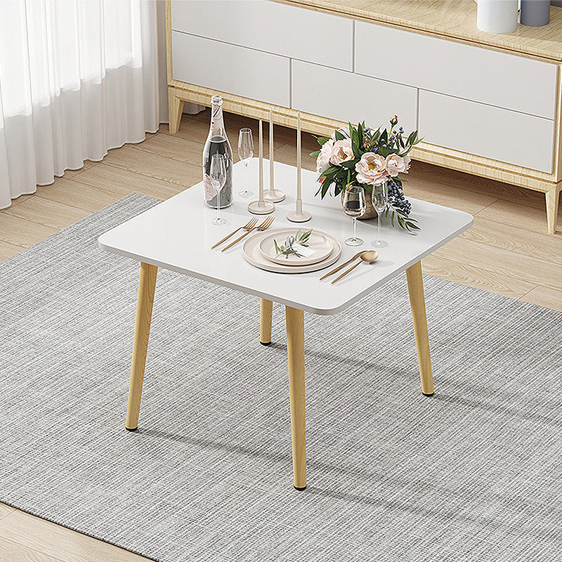 Modern Style Density Plank Wood/white Top Solid Wood Leg Coffee Table