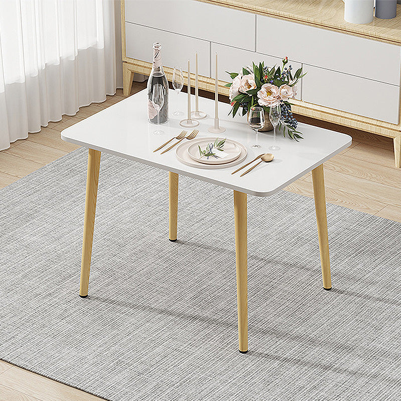 Modern Style Density Plank Wood/white Top Solid Wood Leg Coffee Table