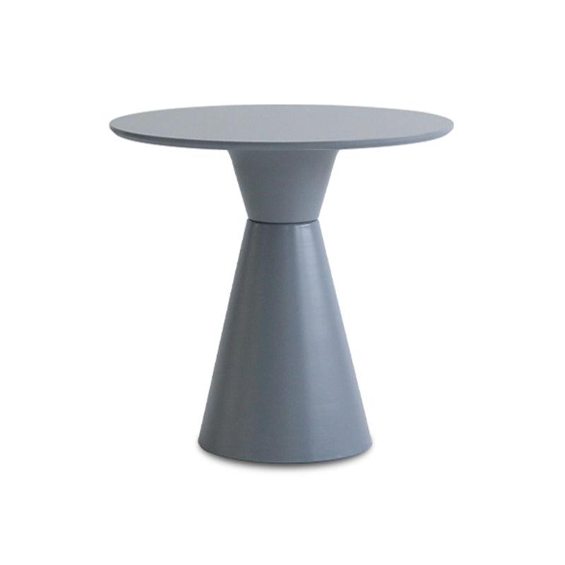 28.3 " H Single Leg Metal Base Solid Color Round Slate Coffee Table For Apartment