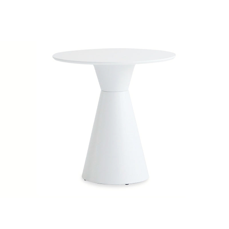 28.3 " H Single Leg Metal Base Solid Color Round Slate Coffee Table For Apartment