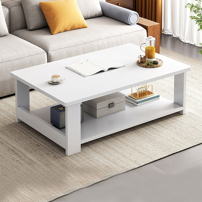 16.5"H Modern Style Wooden Base Top Rectangular Coffee Table