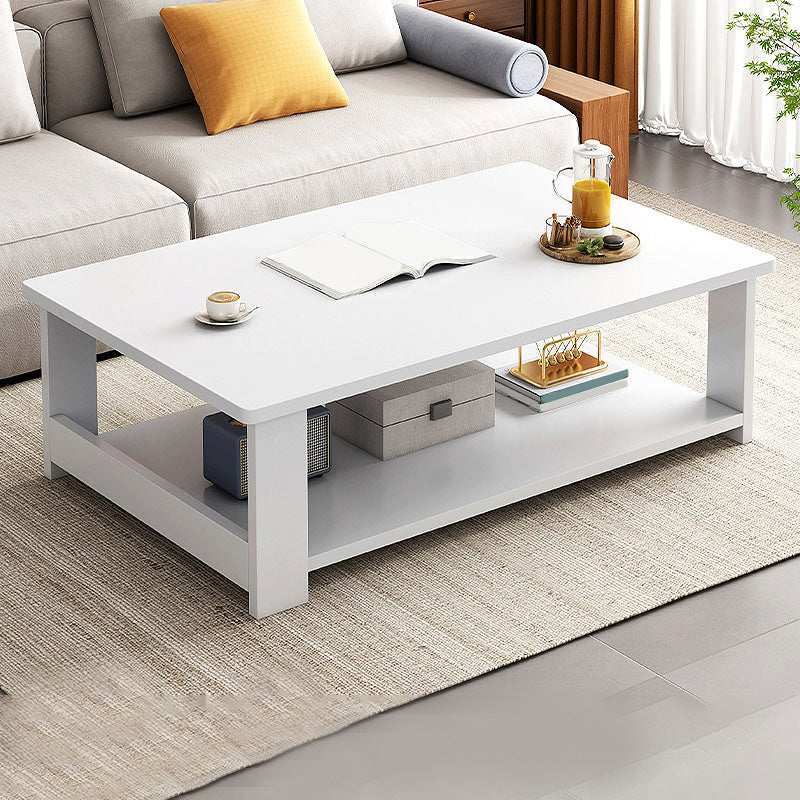 16.5"H Modern Style Wooden Base Top Rectangular Coffee Table