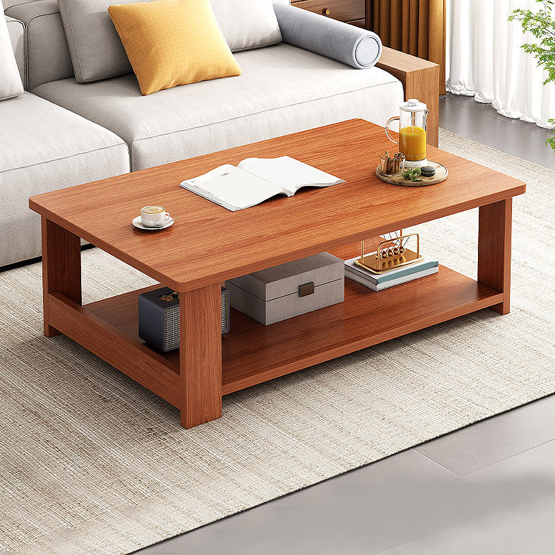 16.5"H Modern Style Wooden Base Top Rectangular Coffee Table