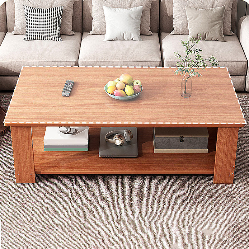 16.5"H Modern Style Wooden Base Top Rectangular Coffee Table